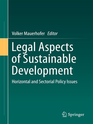 cover image of Legal Aspects of Sustainable Development